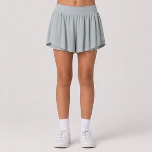 Exarus Girls Size 10 Light Blue Pleated Athletic Running Shorts Skort Excellent